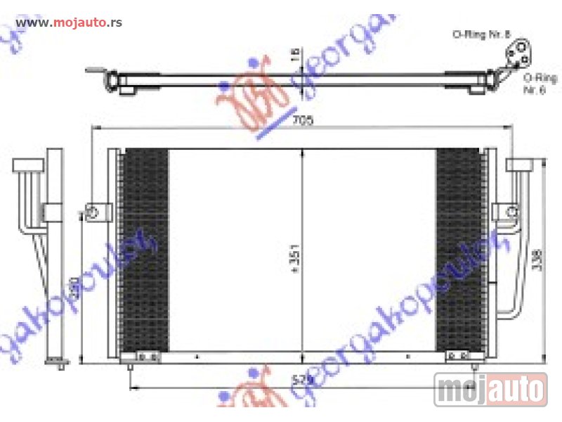 Glavna slika -  HLADNJAK KLIME 1.9 TD (610x350x16) Mitsubishi carisma 96-05 -dostupno - MojAuto