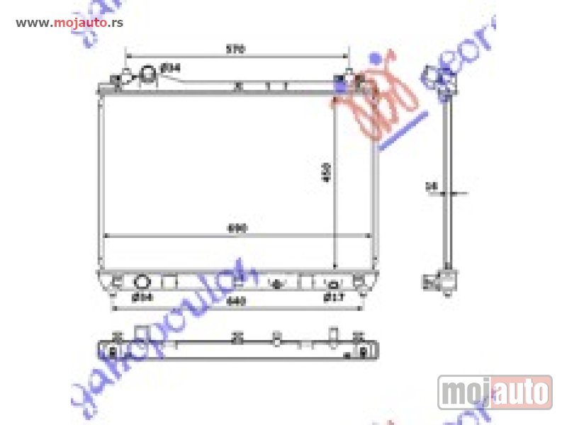 Glavna slika -  HLADNJAK MOTORA 1.9 DDiS (45x69x16) Suzuki grand vitara 06-15 -dostupno - MojAuto