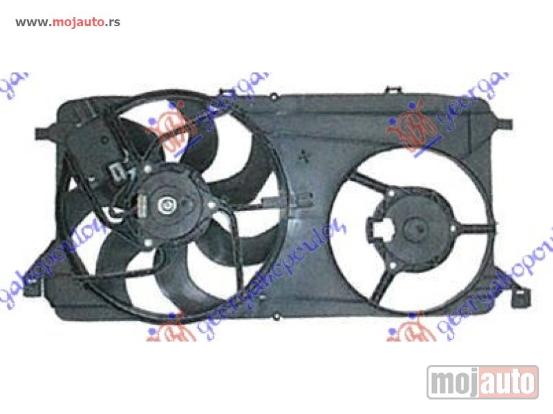 Glavna slika -  VENTILATOR (DUPLI) KOMPLET (2.2 TDCi) (-AC) (1 MOTOR) Ford transit 06-13 -dostupno - MojAuto