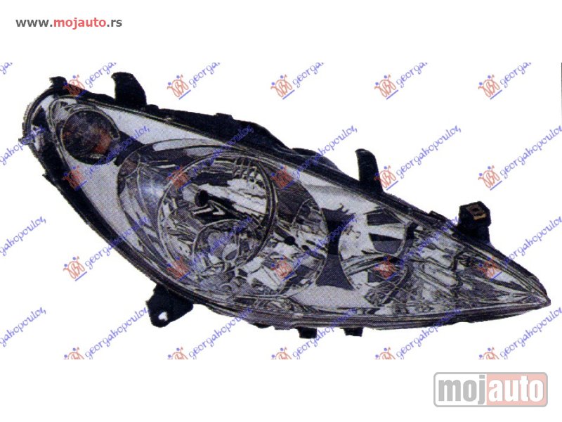 Glavna slika -  FAR ELEKTRICNI SA MAGLENKOM (VALEO TIP) (TYC) Desno Peugeot 307 01-05 -dostupno - MojAuto