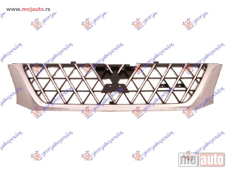 Glavna slika -  PVC MASKA HROM/CRNA -2005 Mitsubishi p/u l200 02-06 -dostupno - MojAuto
