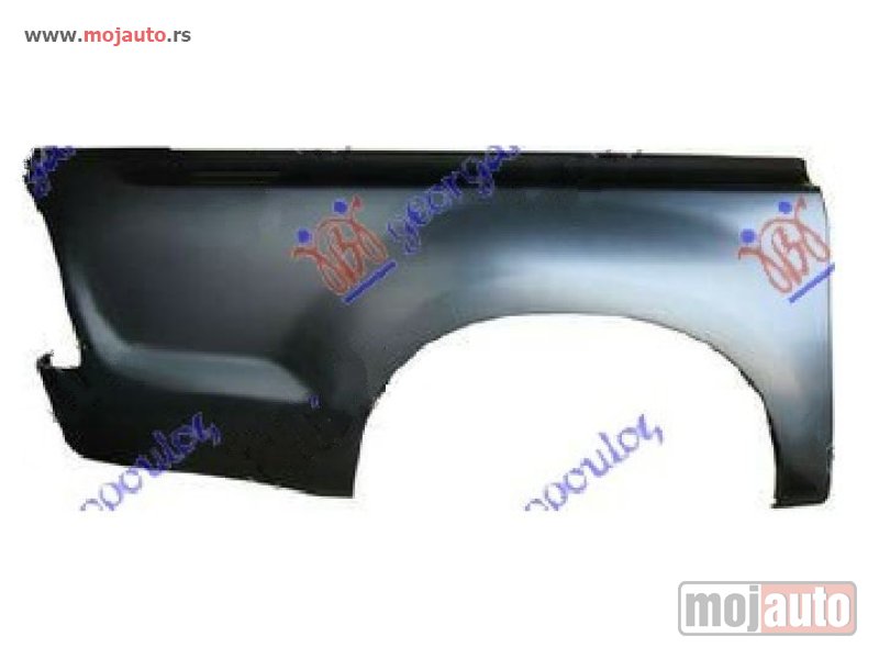 Glavna slika -  BOCNI LIM ZADNJI 4 VRATA (DUPLA KABINA) Desno Toyota hi-lux 2wd/4wd 05-09 -nedostupno - MojAuto