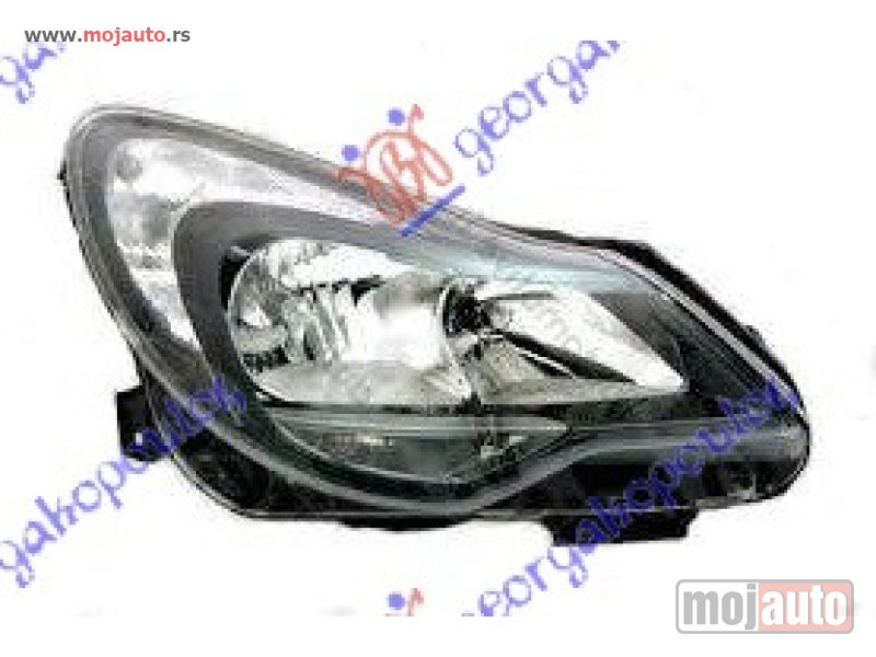 Glavna slika -  FAR ELEKTRICNI CRNI 2011- (VALEO) Desno Opel corsa d 06-15 -dostupno - MojAuto
