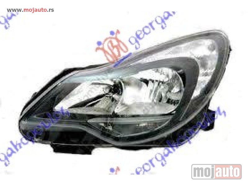Glavna slika -  FAR ELEKTRICNI CRNI 2011- (VALEO) Levo Opel corsa d 06-15 -dostupno - MojAuto