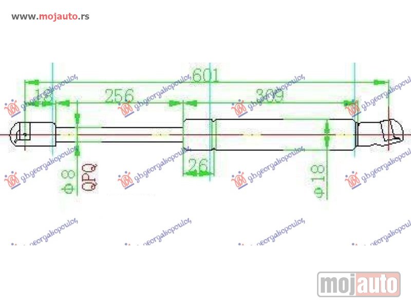 Glavna slika -  AMORTIZER GEPEK VRATA 3 VRATA (603L-240N) Opel corsa d 06-15 -dostupno - MojAuto