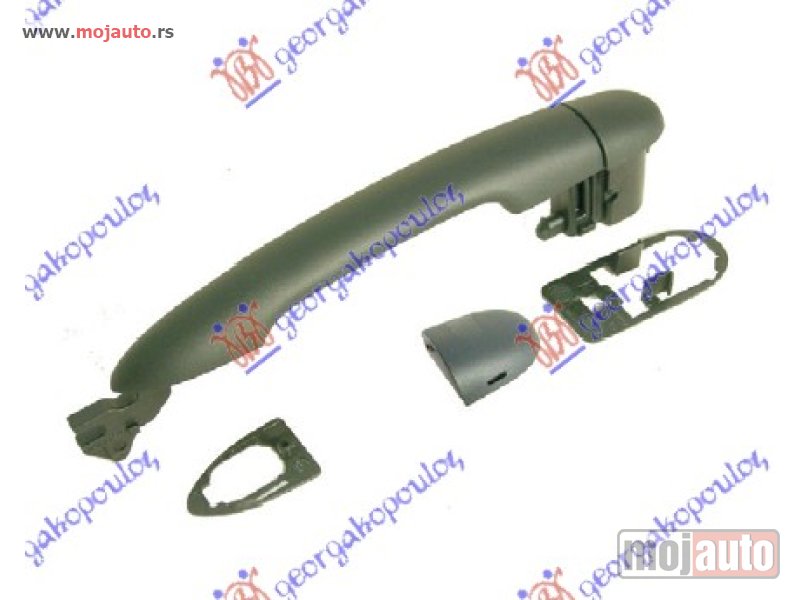 Glavna slika -  KVAKA PREDNJIH/ZADNJIH VRATA (L=D) SPOLJASNJA CRNA Desno Renault laguna 00-07 -dostupno - MojAuto