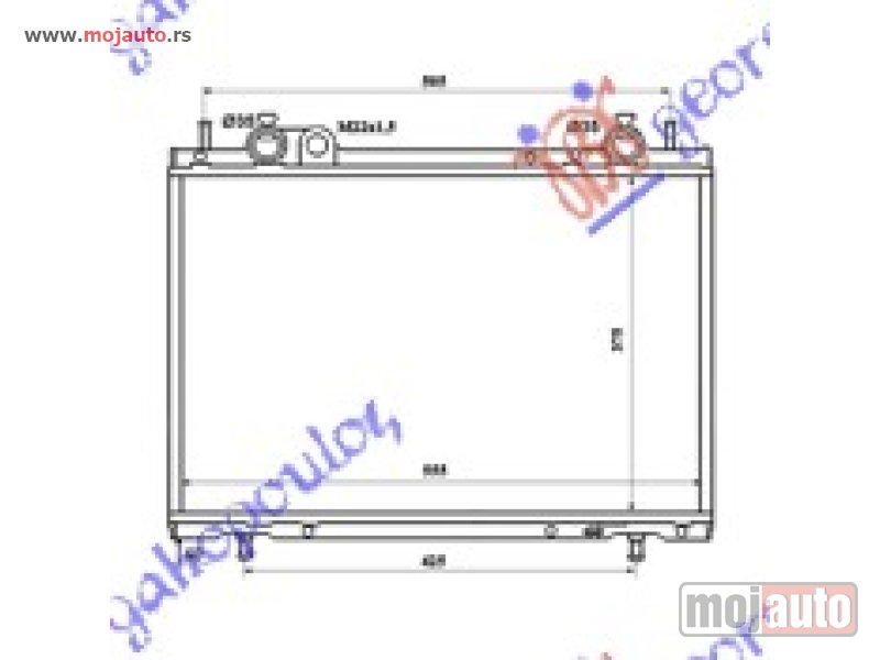 Glavna slika -  HLADNJAK MOTORA 1.9 TD (37.5x56.3x42) Fiat brava 95-03 -dostupno - MojAuto