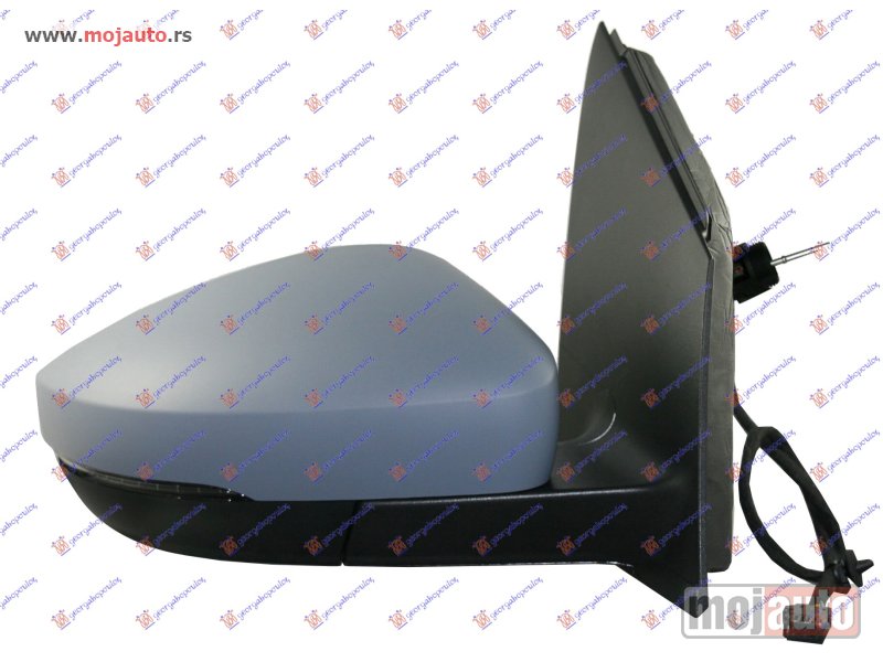 Glavna slika -  RETROVIZOR MEHANICKI SA SAJLOM PM (MIGAVAC) (DUGULJASTI KONEKTOR) (KONVEKSNO STAKLO) Desno Vw polo 09-14 -dostupno - MojAuto