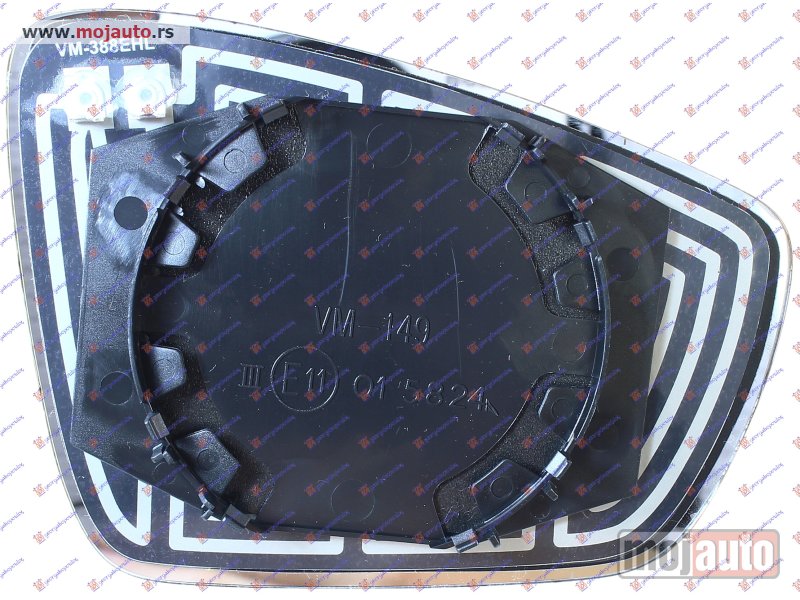 Glavna slika -  STAKLO RETROVIZORA SA GREJACEM (ASFERICNO) Levo Vw polo 09-14 -dostupno - MojAuto