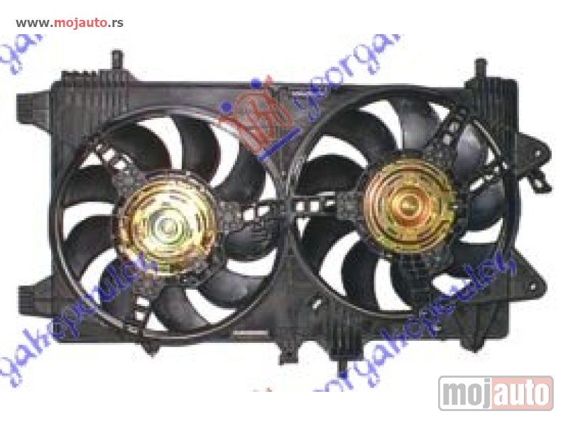 Glavna slika -  VENTILATOR (DUPLI) KOMPLET (1.3/1.9 MULTIJET) Fiat idea 04-10 -dostupno - MojAuto