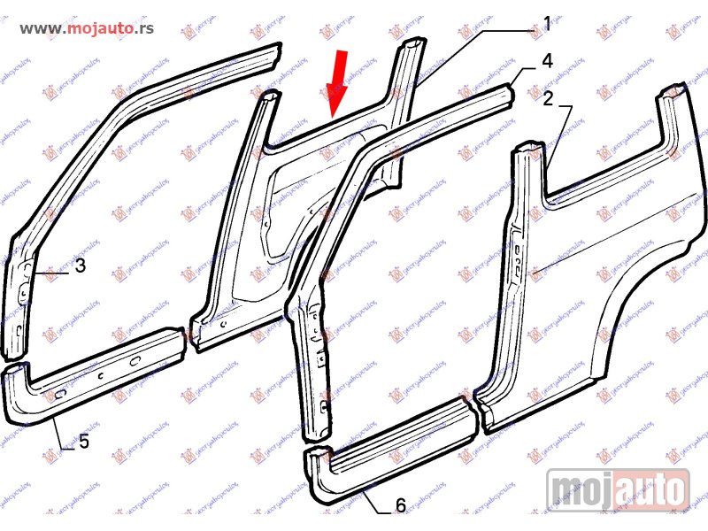 Glavna slika -  ZADNJI BLATOBRAN Desno Fiat cinquecento 93-98 -nedostupno - MojAuto
