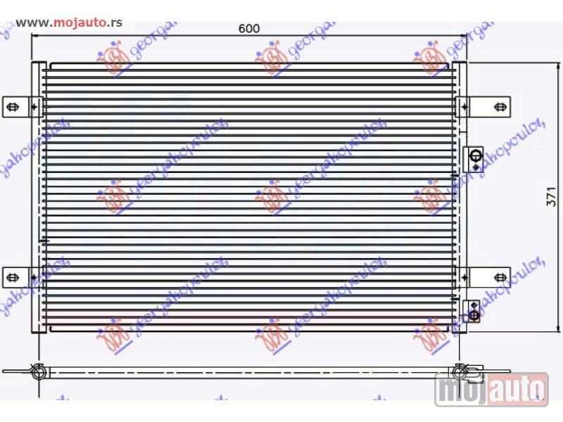 Glavna slika -  HLADNJAK KLIME BENZIN/DIZEL (545x368x20) 96-2000 Ford galaxy 95-06 -dostupno - MojAuto