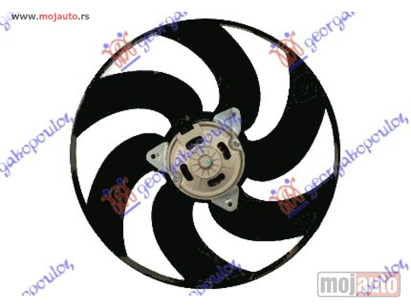 Glavna slika -  VENTILATOR (MOTOR+ELISA) (BENZIN/DIZEL) (+AC) (38.3cm) Citroen jumper 94-02 -dostupno - MojAuto