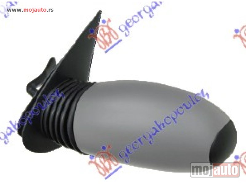 Glavna slika -  RETROVIZOR MEHANICKI SA RUCICOM PM (KONVEKSNO STAKLO) Levo Fiat seicento 98-01 -dostupno - MojAuto