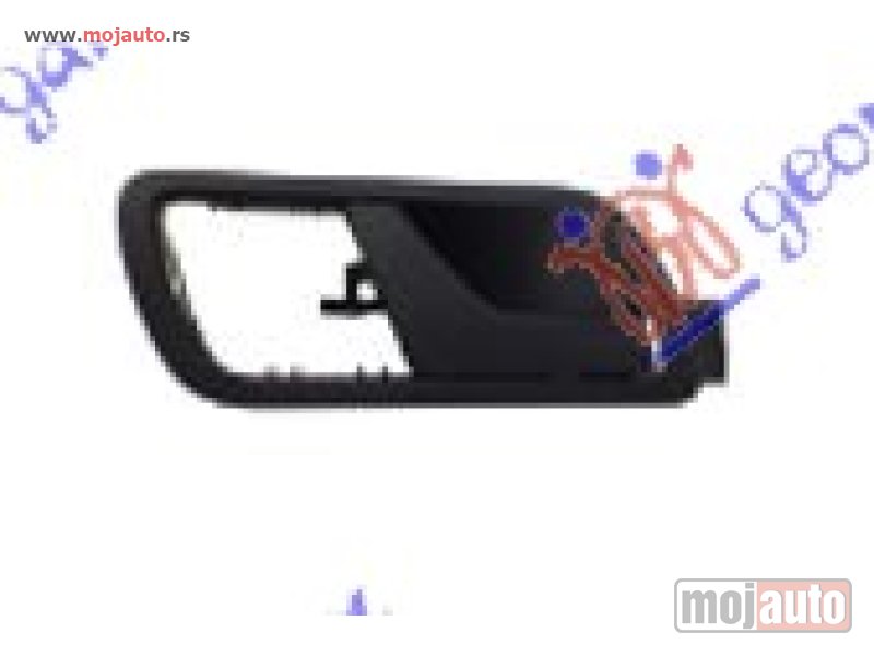 Glavna slika -  KVAKA PREDNJIH VRATA UNUTRASNJA CRNA Desno Skoda fabia 99-07 -dostupno - MojAuto