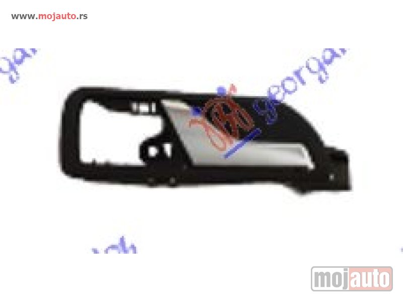 Glavna slika -  KVAKA ZADNJIH VRATA UNUTRASNJA HROM/CRNA Desno Skoda fabia 99-07 -dostupno - MojAuto