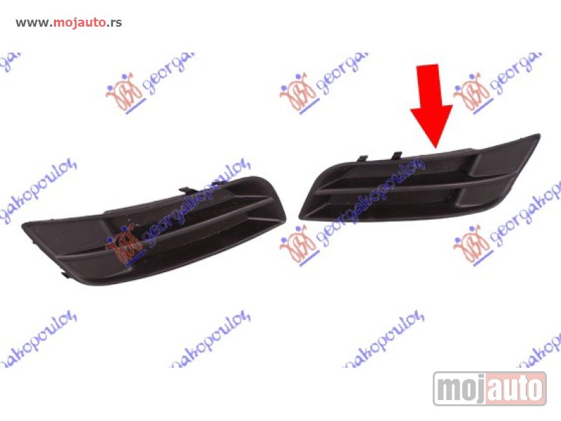 Glavna slika -  RESETKA PREDNJEG BRANIKA (BEZ MAGLENKE) Levo Toyota corolla (e 12) h/b-l/b 04-06 -dostupno - MojAuto
