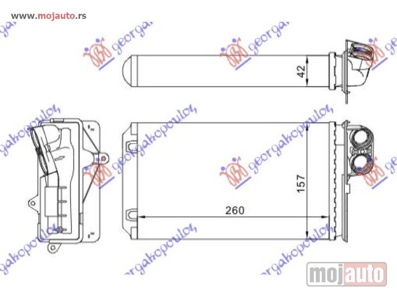 Glavna slika -  GREJAC KABINE (234x157) Renault megane scenic 99-03 -dostupno - MojAuto
