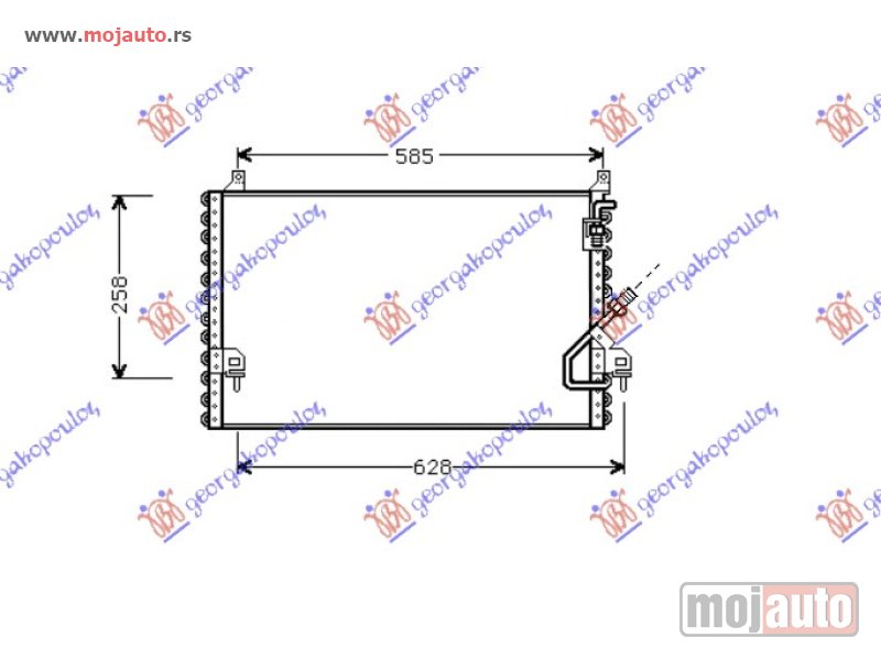 Glavna slika -  HLADNJAK KLIME 2.0i/2.0/2.2 DIZEL (61.8x35.8) Mercedes 190e (w201) 84-93 -nedostupno - MojAuto