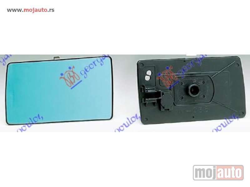 Glavna slika -  STAKLO RETROVIZORA PLAVO (RAVNO) Levo Mercedes e class (w124) 93-95 -dostupno - MojAuto