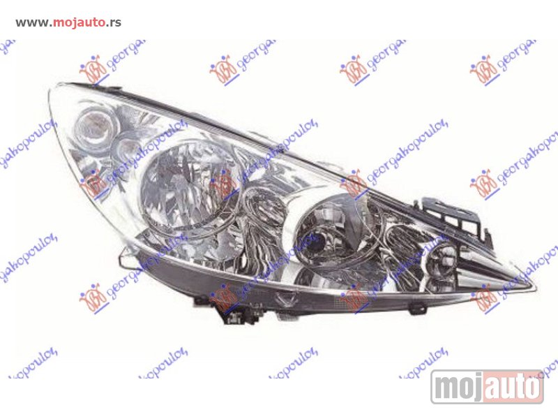 Glavna slika -  FAR ELEKTRICNI SA MOTOROM -2011 (DEPO) Desno Peugeot 308 08-13 -dostupno - MojAuto