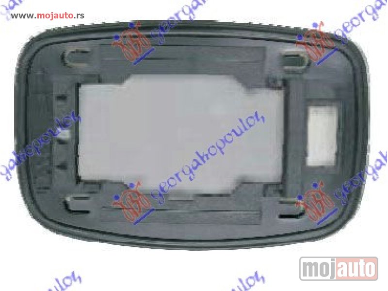Glavna slika -  STAKLO RETROVIZORA (CETVRTASTO KACENJE) 1994- (KONVEKSNO) Levo Ford fiesta iii 90-95 -dostupno - MojAuto