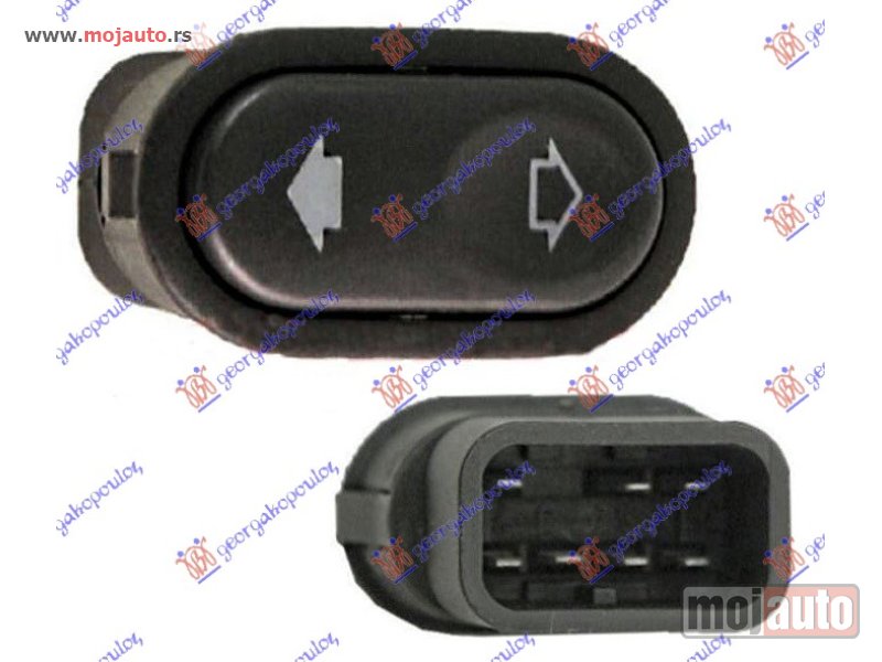 Glavna slika -  PREKIDAC U PREDNJIM VRATIMA (7 PIN) Levo Ford fiesta iii 90-95 -nedostupno - MojAuto