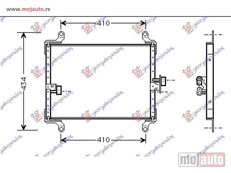 Glavna slika -  HLADNJAK KLIME BENZIN/DIZEL (510x340x16) Citroen jumper 94-02 -dostupno - MojAuto