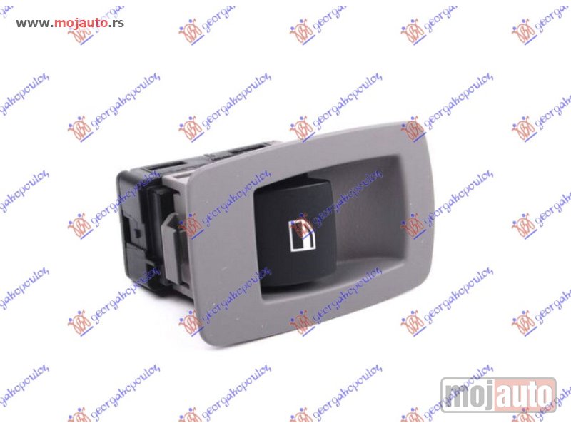 Glavna slika -  PREKIDAC U PREDNJIM (& ZADNJIM L=D) VRATIMA (SIVI OKVIR/CRNI TASTER) (4 PIN) Desno Bmw x3 (e83) 04-07 -dostupno - MojAuto