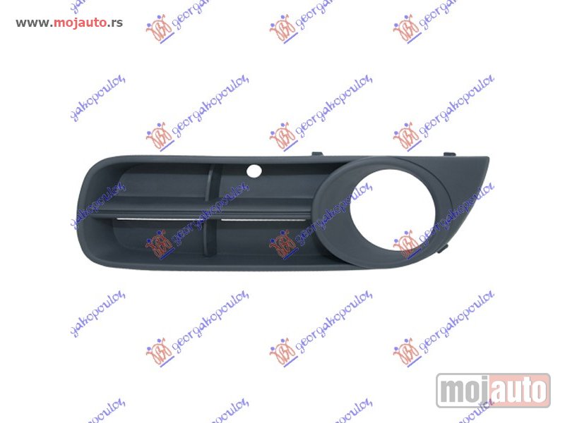 Glavna slika -  RESETKA PREDNJEG BRANIKA (SA OTVOROM ZA OKRUGLU MAGLENKU) Levo Skoda roomster-praktik 06-10 -dostupno - MojAuto