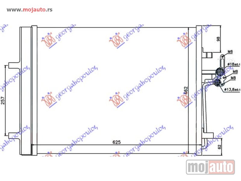 Glavna slika -  HLADNJAK KLIME BENZIN/DIZEL (590x47x16) Land rover freelander 07-14 -dostupno - MojAuto