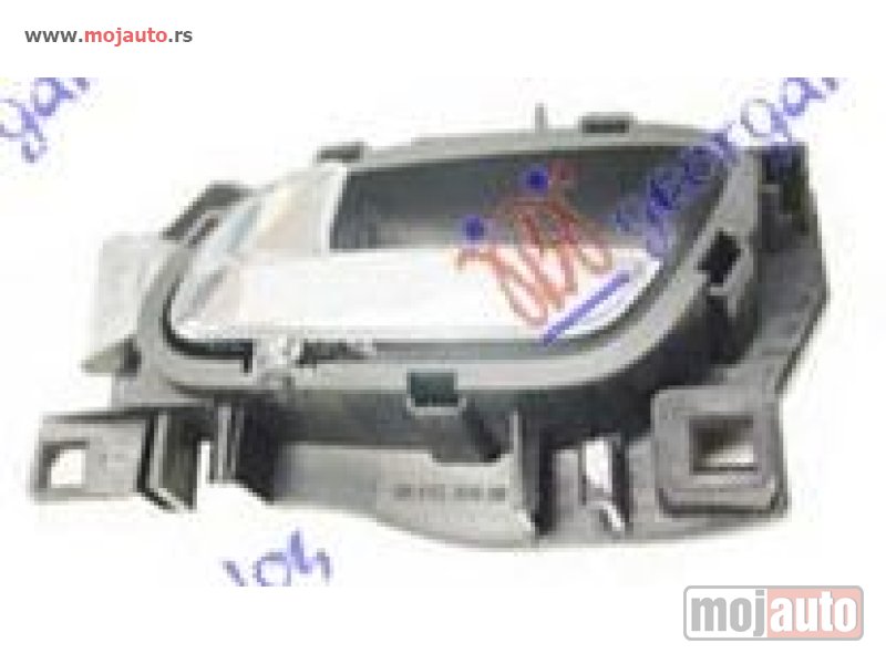 Glavna slika -  KVAKA PREDNJIH/ZADNJIH VRATA UNUTRASNJA HROM Levo Peugeot 207 06-14 -dostupno - MojAuto