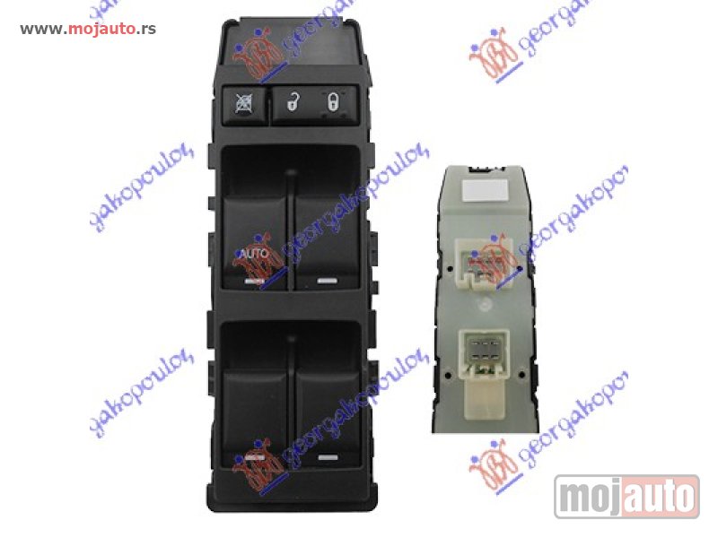 Glavna slika -  PREKIDAC U PREDNJIM VRATIMA (4 TASTERA) (CENTRALNO ZAKLJUCAVANJE) (13 PIN) Levo Jeep compass 07-11 -dostupno - MojAuto