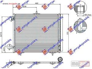 NOVI: delovi  HLADNJAK KLIME BENZIN/DIZEL (420x370) 2005- 3 NOSACA Citroen c4 cactus 18- -dostupno