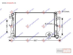 NOVI: delovi  HLADNJAK MOTORA 2.2 Cdi (MAN) (+AC) (680x400x2.6) (LEMLJEN SPOJ) Vw crafter 06-17 -dostupno