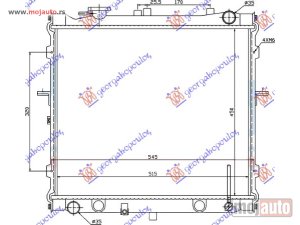 NOVI: delovi  HLADNJAK MOTORA 2.0 16V (+/-AC) (45x52.4) Kia sportage 95-04 -dostupno
