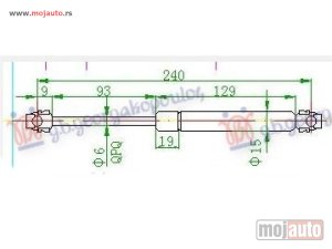 NOVI: delovi  AMORTIZER HAUBE (242L-380N) Bmw series 5 (e34) 88-95 -dostupno