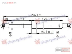 NOVI: delovi  AMORTIZER GEPEK VRATA (295L-480N) Bmw series 3 (e36) coupe/cabrio 90-98 -dostupno