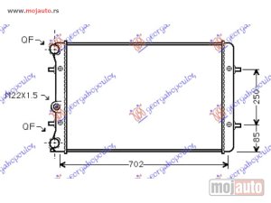 NOVI: delovi  HLADNJAK MOTORA ZA SVE MODELE BENZIN/DIZEL (MAN/AUTO) (+/-AC) (65x41.5) Audi a3 96-03 -dostupno