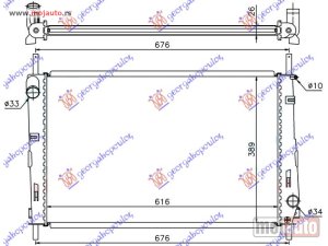 NOVI: delovi  HLADNJAK MOTORA 2.5i 24V BENZIN (+AC) (62x39.5) Ford mondeo 00-07 -dostupno