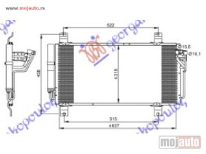 NOVI: delovi  HLADNJAK KLIME BENZIN/DIZEL (640x320x16) Mazda 6 08-13 -dostupno