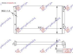 NOVI: delovi  HLADNJAK MOTORA 1.9 TD (63x38) Vw golf iii 92-98 -dostupno