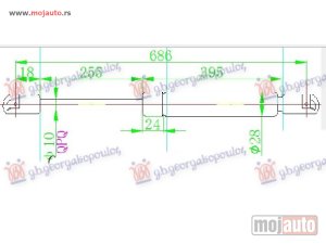 Glavna slika - AMORTIZER GEPEK VRATA (686L-910N) Vw transporter (t4) 91-96 -dostupno - MojAuto