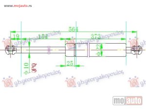 NOVI: delovi  AMORTIZER GEPEK VRATA (564L-620N) Volvo xc60 08-13 -dostupno