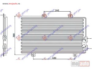 NOVI: delovi  HLADNJAK KLIME TS (545x345) 95- Alfa romeo 145 94-99 -dostupno