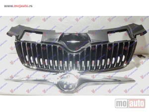 NOVI: delovi  PVC MASKA KOMPLET CRNA/HROM (LAJSNA HAUBE) Skoda fabia 07-10 -dostupno