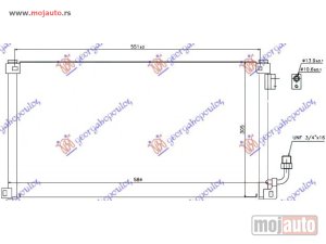 NOVI: delovi  HLADNJAK KLIME (584x305x16) Citroen saxo 96-99 -dostupno