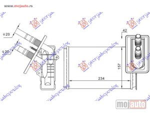 NOVI: delovi  GREJAC KABINE (234x157) Nissan kubistar 03-09 -dostupno