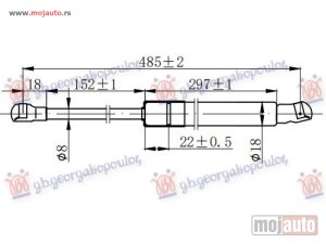 Glavna slika -  AMORTIZER GEPEK VRATA KARAVAN (485L-645N) Seat ibiza 08-12 -dostupno - MojAuto