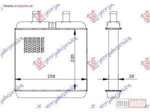 NOVI: delovi  GREJAC KABINE (220x255) 1999-2001 Iveco daily 00-07 -dostupno